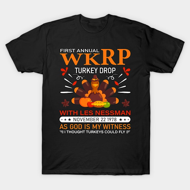 wkrp turkey drop T-Shirt by TomCage